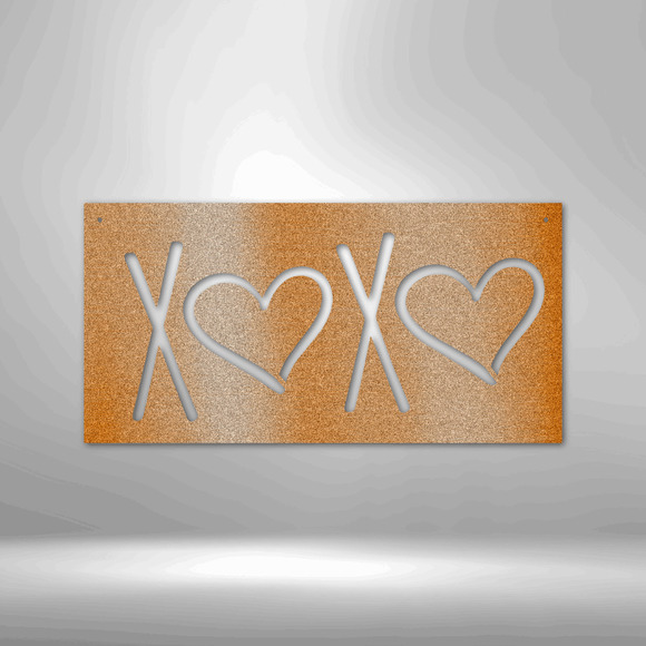 XOXO Steel Sign Laser Cut Powder Coated Home & Office Metal Wall Decor Multiple